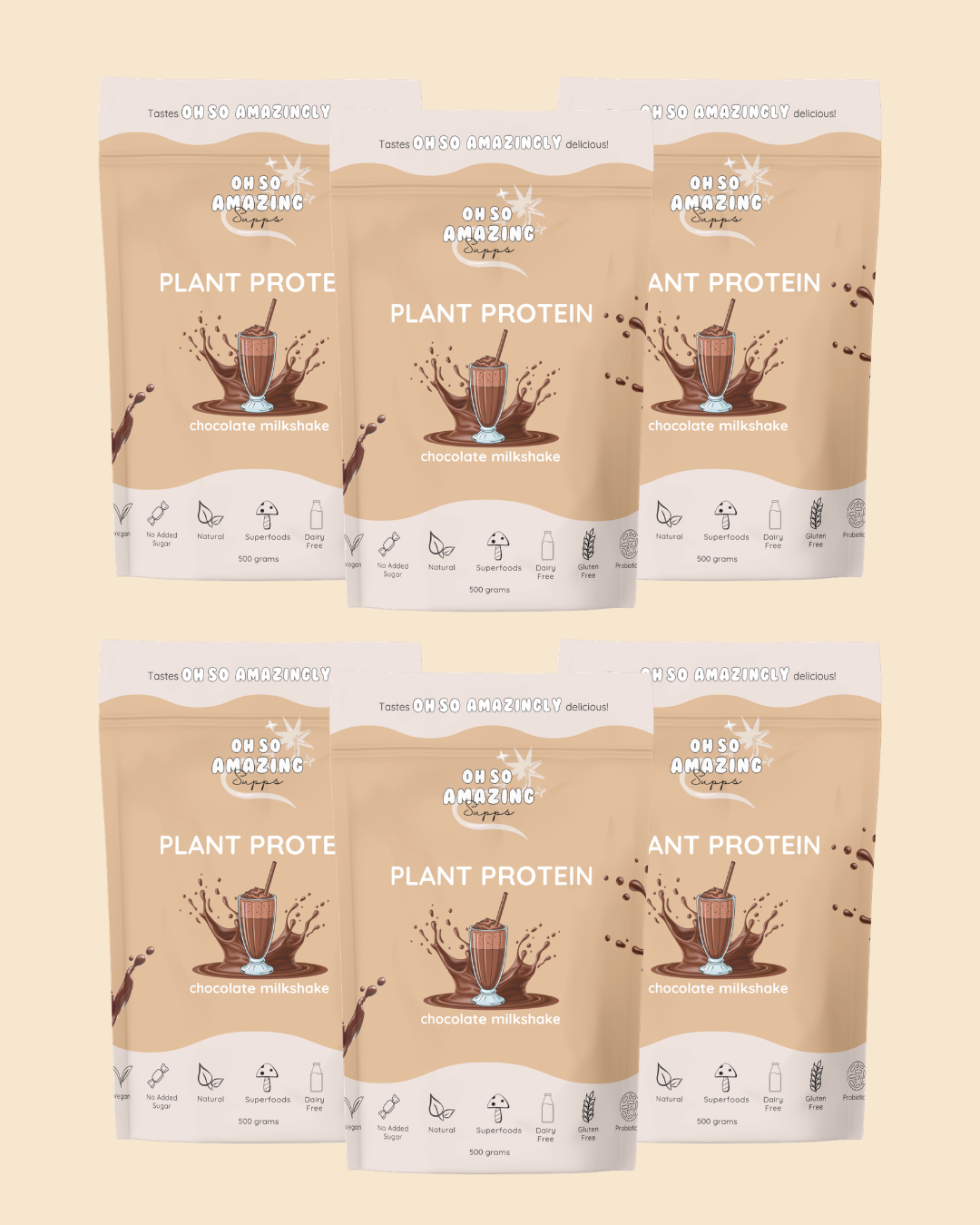 Bulk Buy - 6 bags of Chocolate Milkshake Plant Protein
